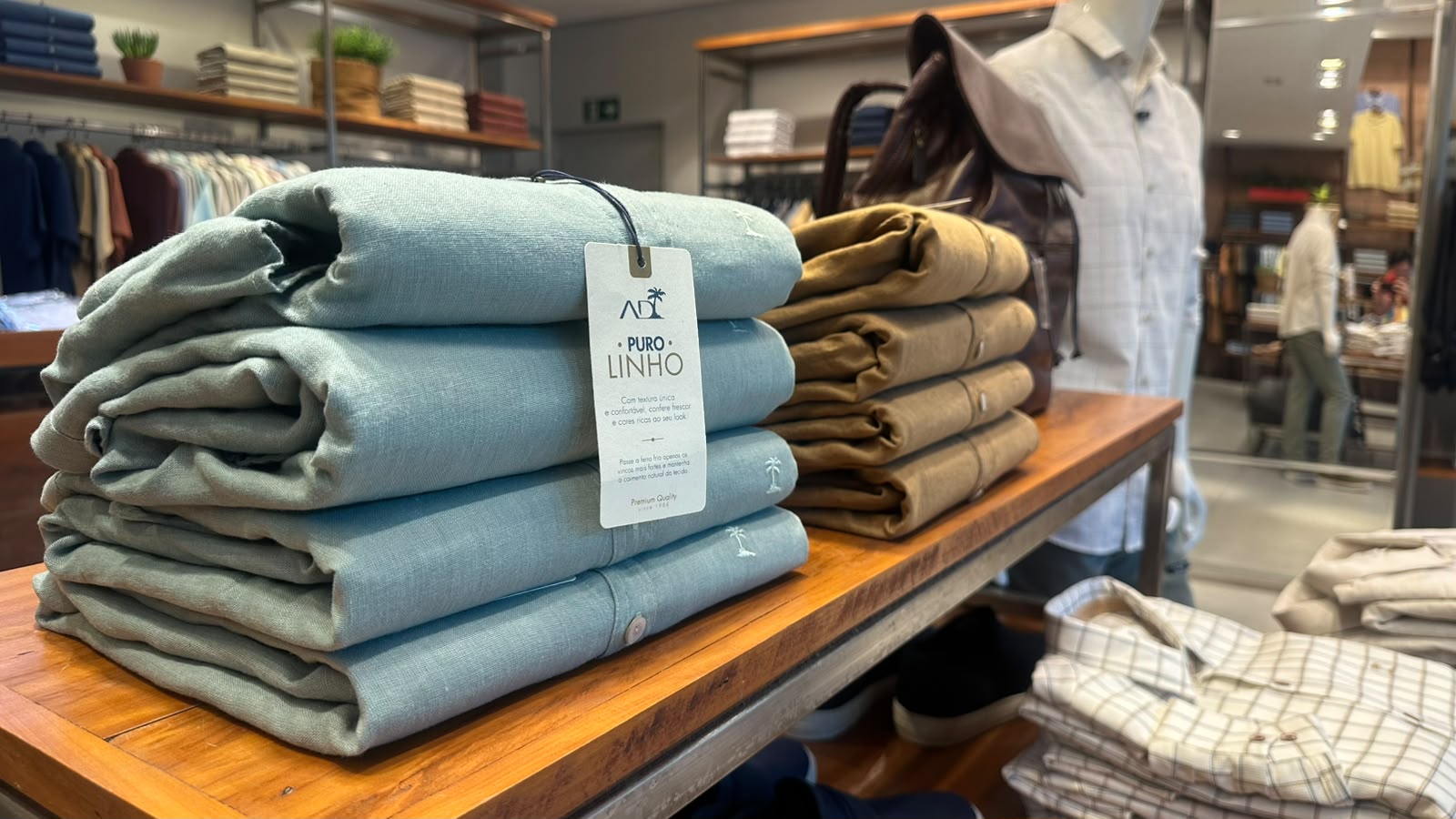 Moda masculina em linho com AD